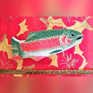 Vintage Salmon Oven Mitt